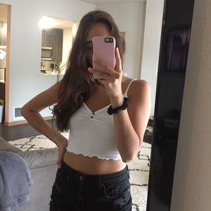 Lettuce edged crop top